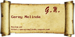 Gerey Melinda névjegykártya